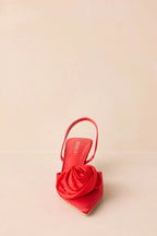 Women's The Beats Of My Heart Red Slingback Kitten Heels | Heel measures 2.5" 5