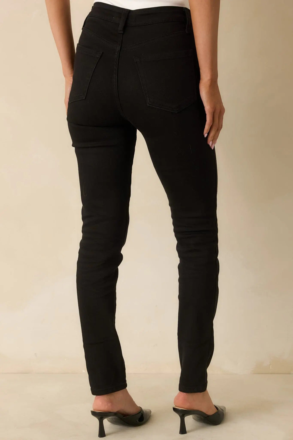 Women's The Edge of It Black Stretch High Waist Jeans | 94.4% Cotton 5