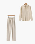 Women's The Monochrome Set | Capetown Linen Shirt: A classic button-down silhou 0