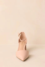 Women's The Perfect Occasion Beige Pointed Toe Ankle Strap Block Heels | Heel measures 2.25" 6