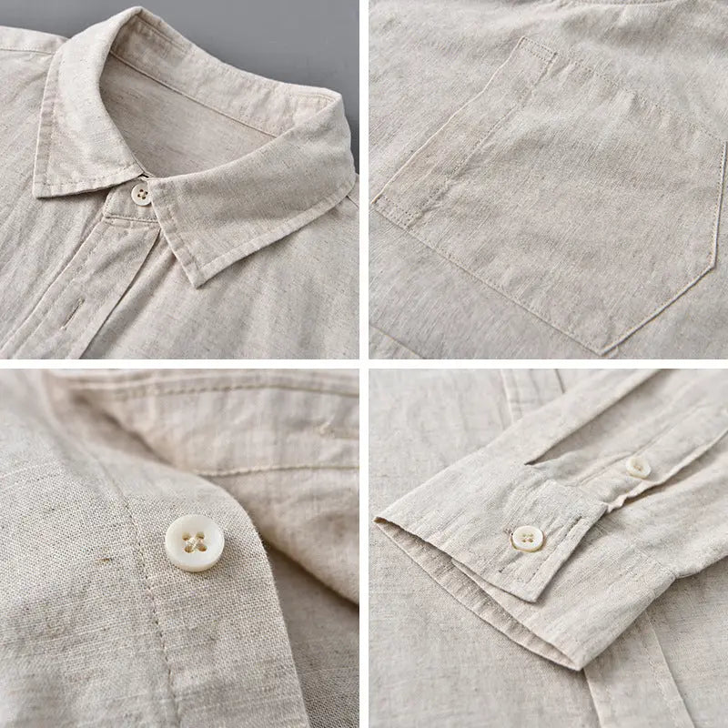 Women's Theodore Willow Azure Linen Shirt | Material: Linen blend﻿ 8