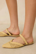 Women's There She Goes Natural Pointed-Toe Woven Raffia Mules | All Man Made Materials 0
