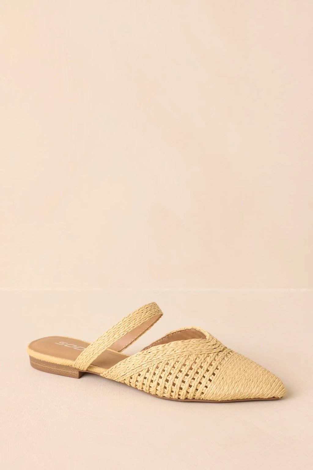 Women's There She Goes Natural Pointed-Toe Woven Raffia Mules | All Man Made Materials 2