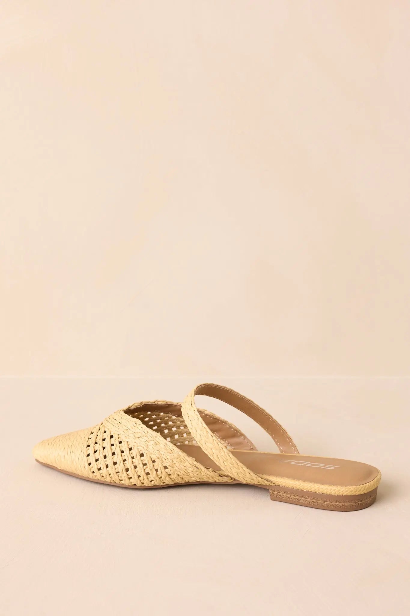 Women's There She Goes Natural Pointed-Toe Woven Raffia Mules | All Man Made Materials 6