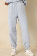 Women's Track Record Light Heather Blue Jogger Sweatpants | 52% Polyester 0