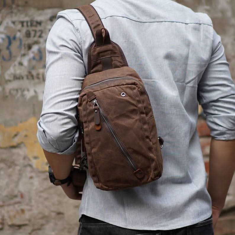TrailCarry | Waterproof Sling Backpack with Multi-Pocket Design | Compact Crossbody Bag for Everyday Use
