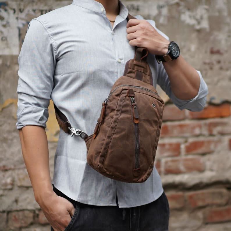 TrailCarry | Waterproof Sling Backpack with Multi-Pocket Design | Compact Crossbody Bag for Everyday Use