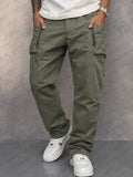 Trendy Cargo Pants | 100% Cotton with Elastic Waist | Versatile Cargo Trousers for Everyday Comfort