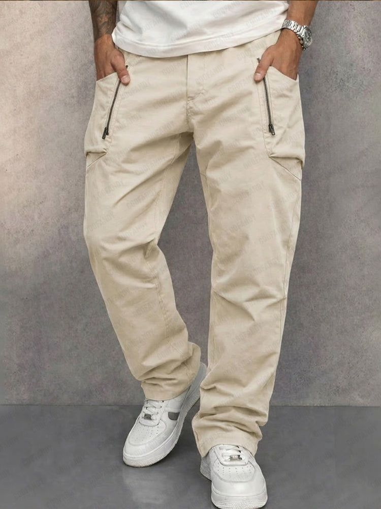 Trendy Cargo Pants | 100% Cotton with Elastic Waist | Versatile Cargo Trousers for Everyday Comfort