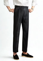 Women's Tuscany Pleated Coastal Trousers - Black 0