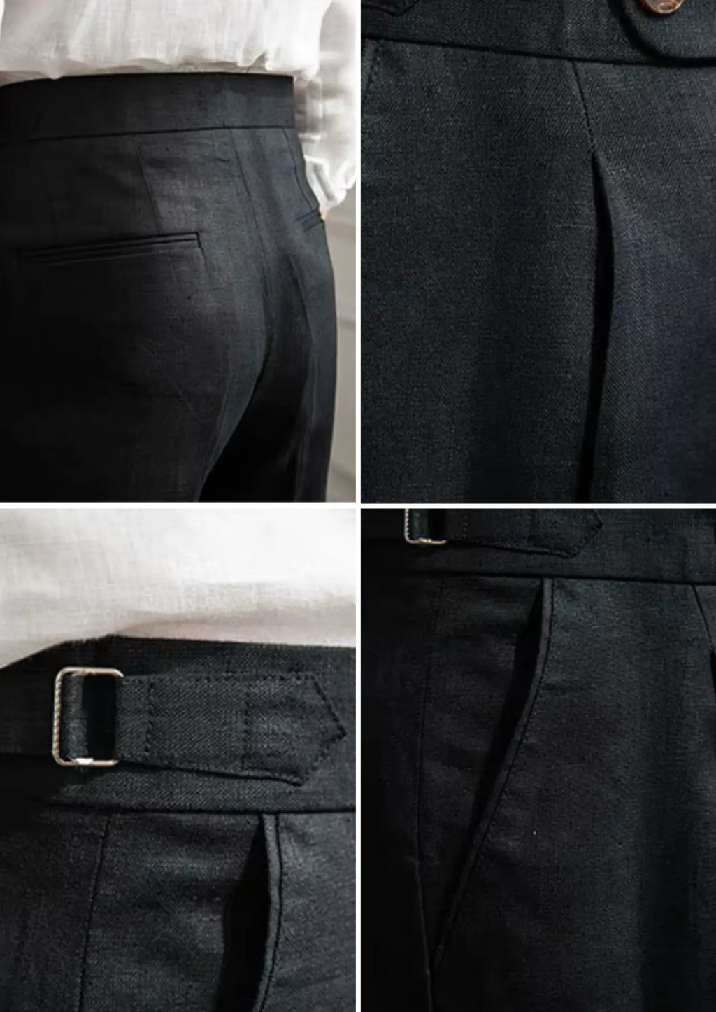 Women's Tuscany Pleated Coastal Trousers - Black 2