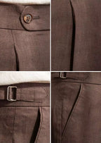 Women's Tuscany Pleated Coastal Trousers - Dark Brown 2