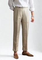 Women's Tuscany Pleated Coastal Trousers - Sand 0