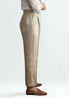 Women's Tuscany Pleated Coastal Trousers - Sand 1