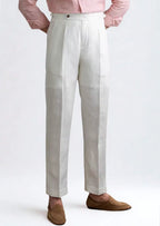 Women's Tuscany Pleated Coastal Trousers - White 0