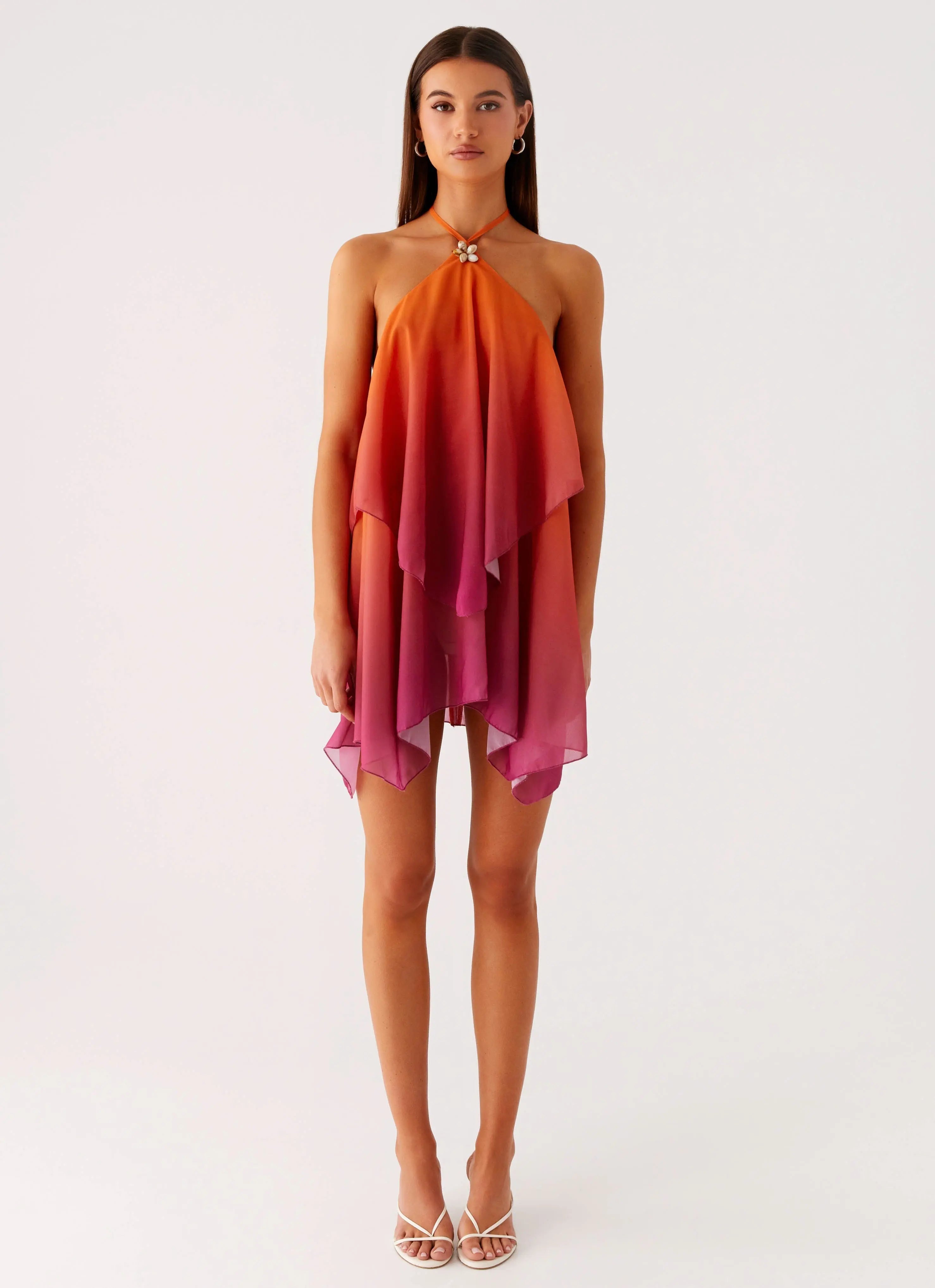 Women's Twilight Glow | Mini Dress with Open Back & Halter Neckline | Flowy Design for Unforgettable Nights - Women's |  1