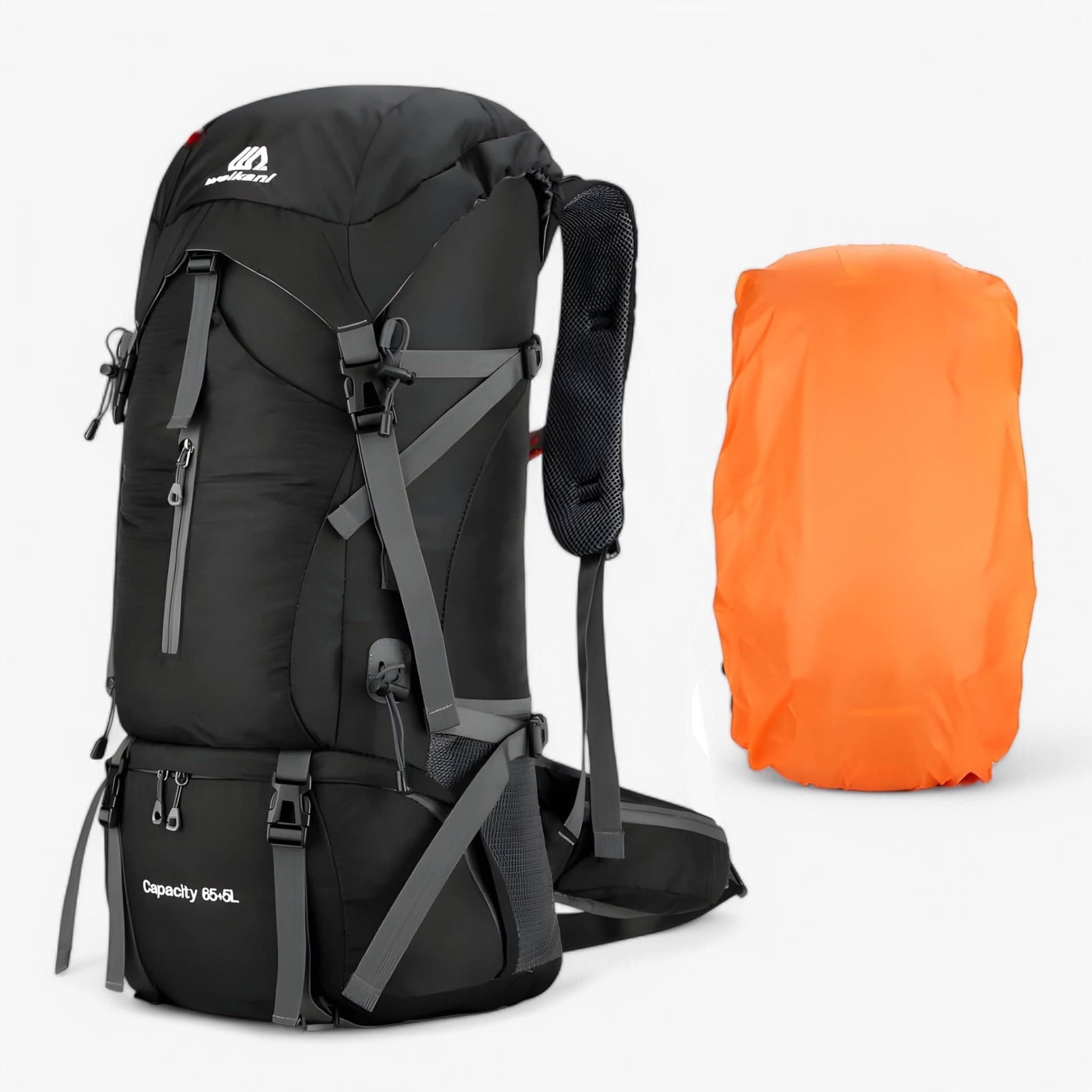 Ultimate Outdoor Gear | 70L Hiking Backpack with Water-Resistant Rain Cover | Ergonomic Design for Comfort and Durability