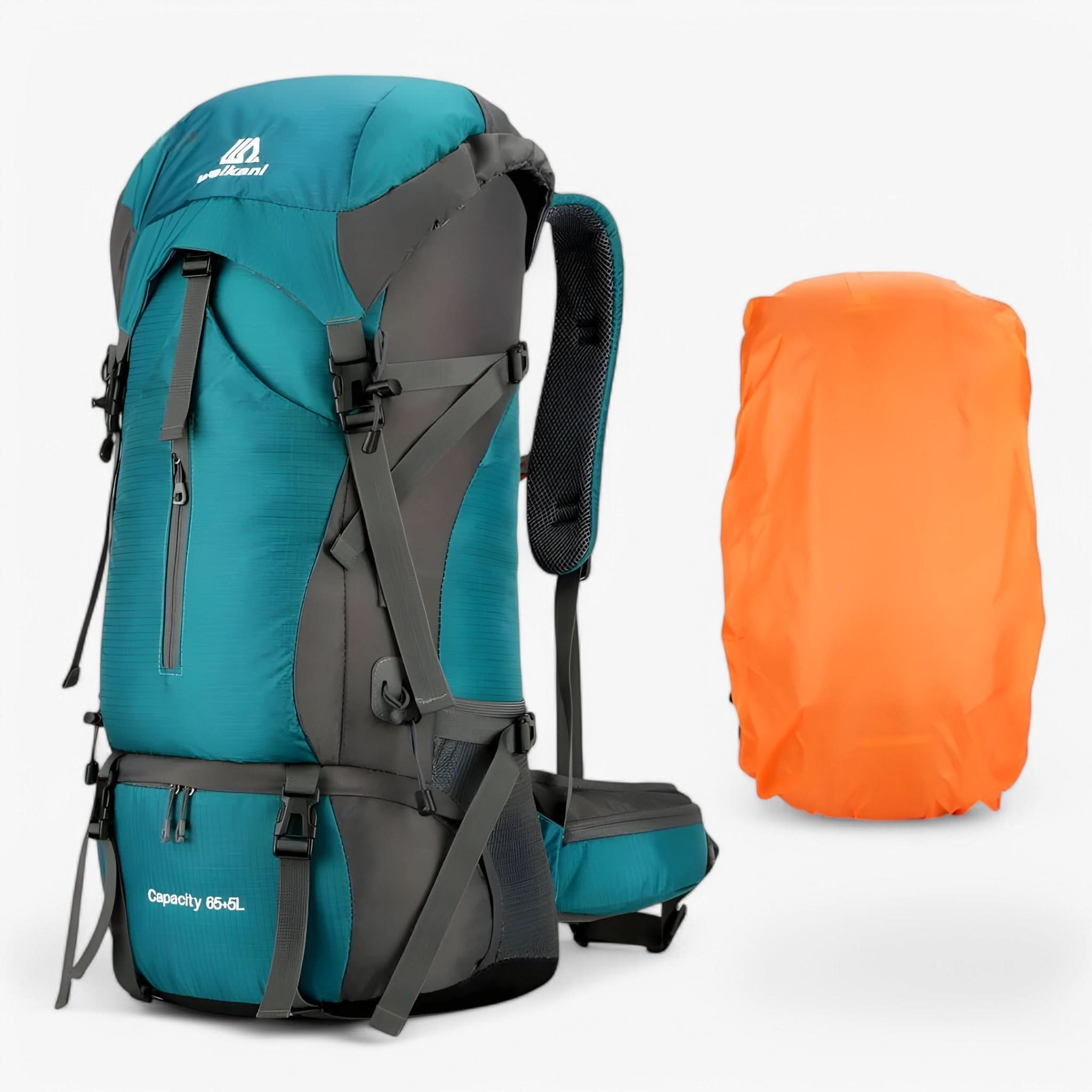 Ultimate Outdoor Gear | 70L Hiking Backpack with Water-Resistant Rain Cover | Ergonomic Design for Comfort and Durability
