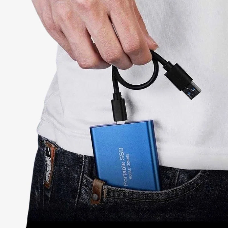 Portable external SSD USB 3.1 backup drive