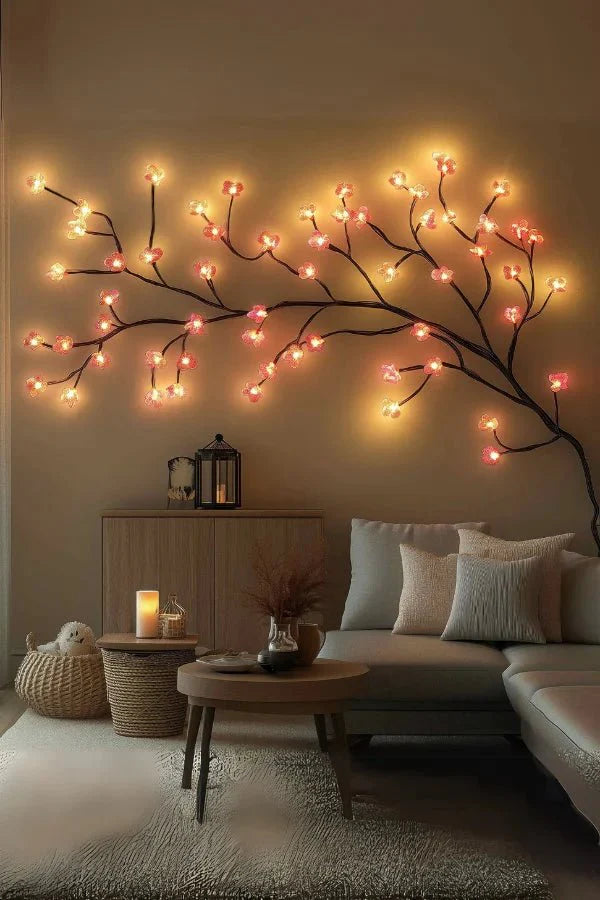 LED faux branch wall decor