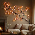 LED lighted decorative branch wall art warm white