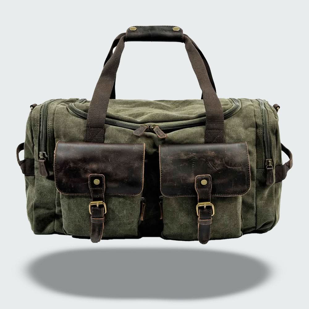 Vanguard | Leather Duffle Bag with 36.5L Capacity & Organized Storage | Durable Waxed Canvas for Stylish Travel