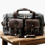 Vanguard | Leather Duffle Bag with 36.5L Capacity & Organized Storage | Durable Waxed Canvas for Stylish Travel