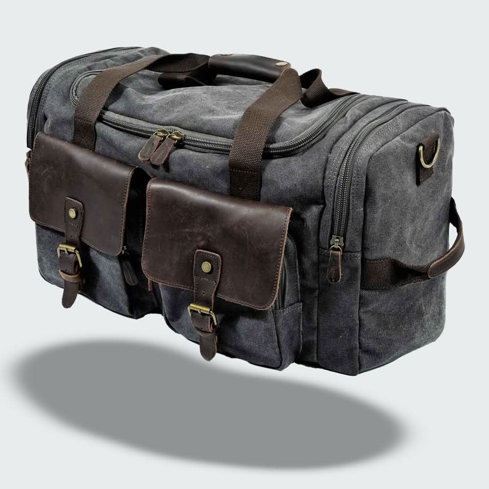 Vanguard | Leather Duffle Bag with 36.5L Capacity & Organized Storage | Durable Waxed Canvas for Stylish Travel