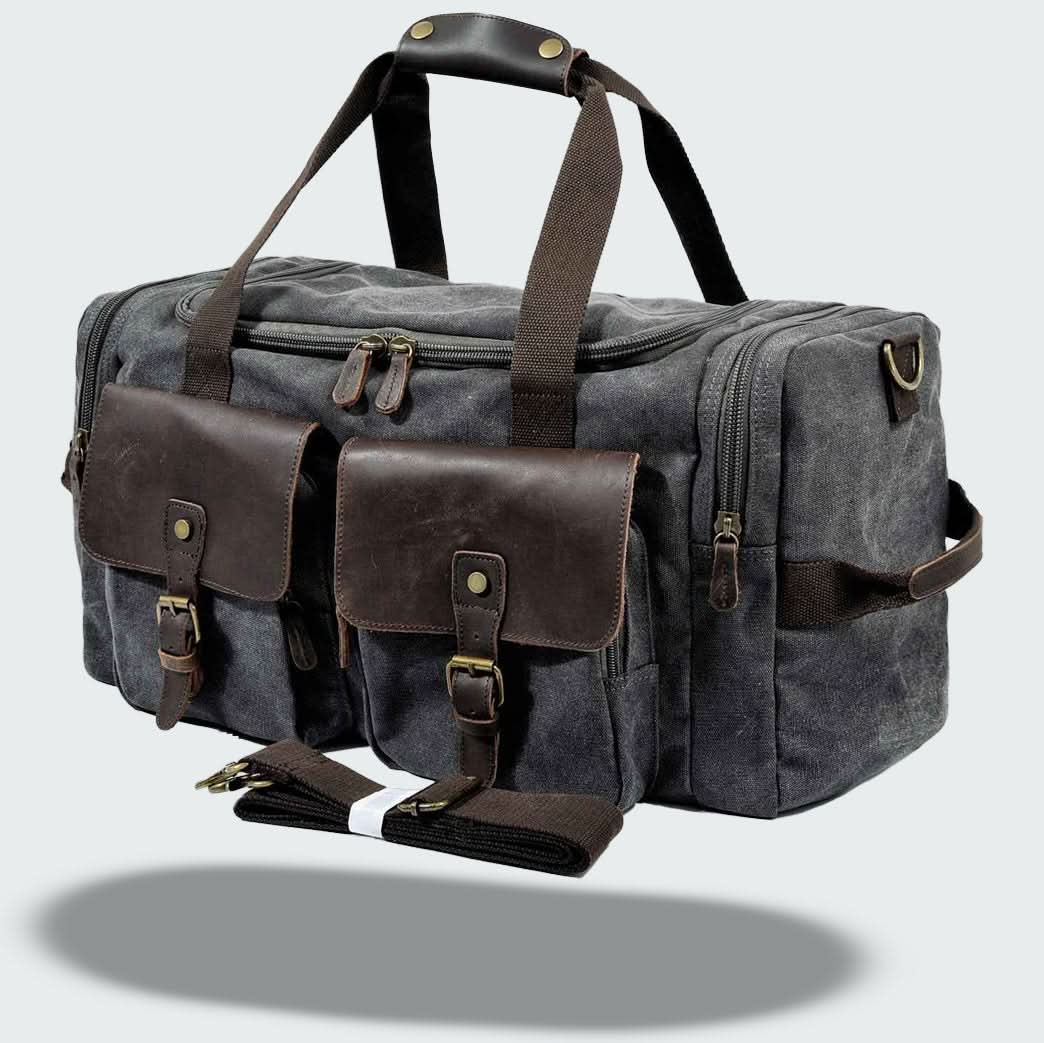 Vanguard | Leather Duffle Bag with 36.5L Capacity & Organized Storage | Durable Waxed Canvas for Stylish Travel