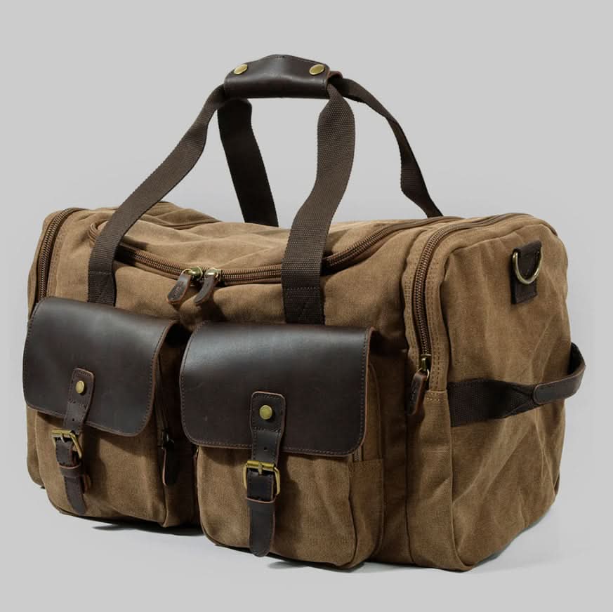 Vanguard | Leather Duffle Bag with 36.5L Capacity & Organized Storage | Durable Waxed Canvas for Stylish Travel