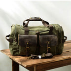 Vanguard | Leather Duffle Bag with 36.5L Capacity & Organized Storage | Durable Waxed Canvas for Stylish Travel