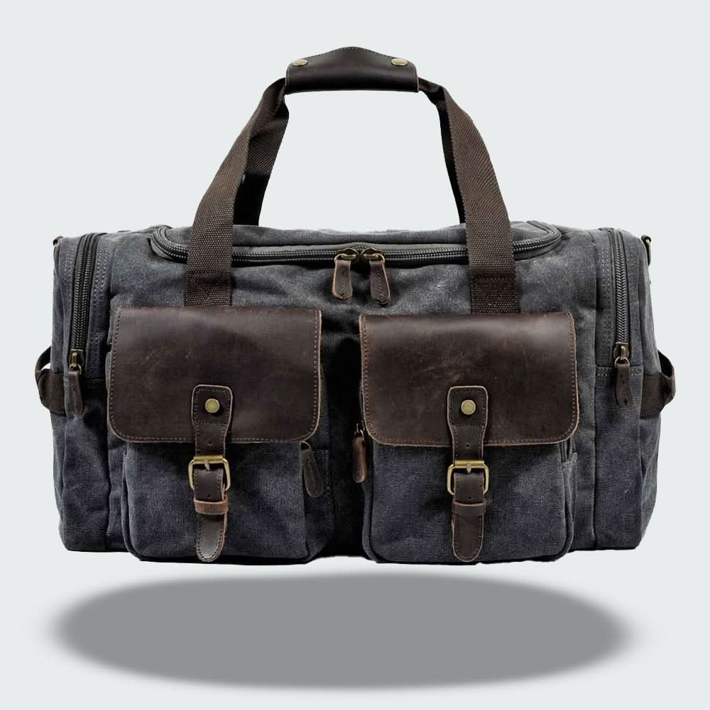 Vanguard | Leather Duffle Bag with 36.5L Capacity & Organized Storage | Durable Waxed Canvas for Stylish Travel
