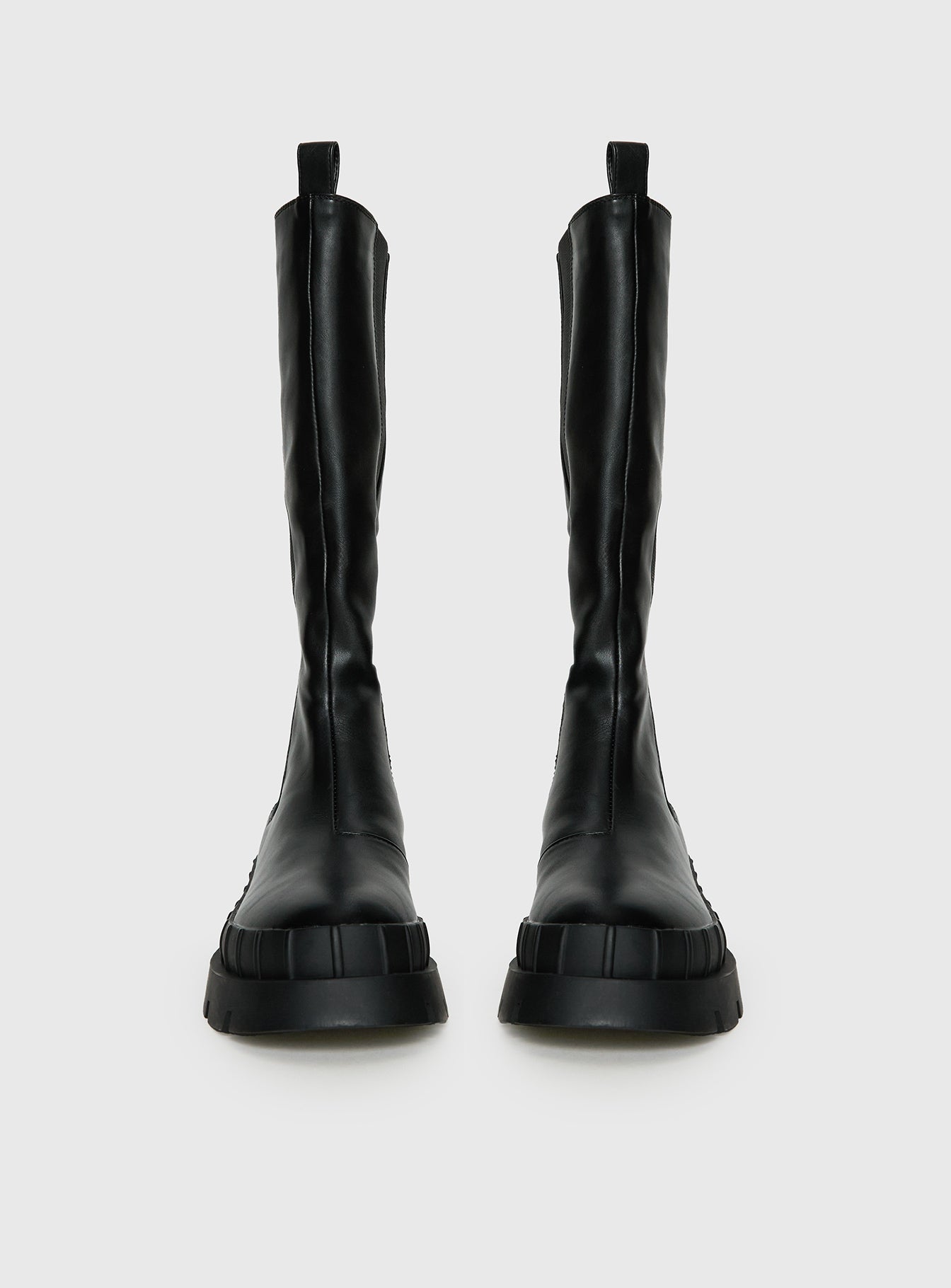 Vegan Leather Knee High Boots for Women with Platform Base | Stylish Long Boots for Eco-Friendly Comfort