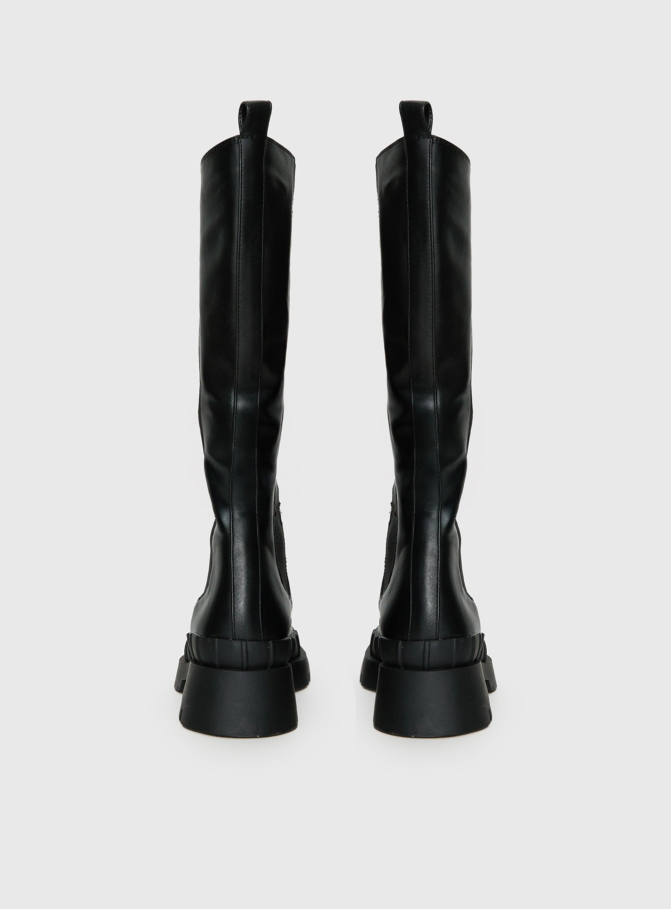 Vegan Leather Knee High Boots for Women with Platform Base | Stylish Long Boots for Eco-Friendly Comfort