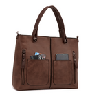 Vegan Leather Tote Bag with Structured Design | Stylish Handbag for Everyday Use
