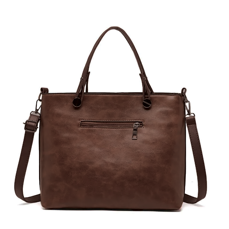 Vegan Leather Tote Bag with Structured Design | Stylish Handbag for Everyday Use