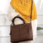 Vegan Leather Tote Bag with Structured Design | Stylish Handbag for Everyday Use