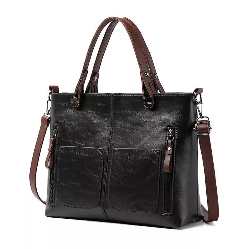 Vegan Leather Tote Bag with Structured Design | Stylish Handbag for Everyday Use