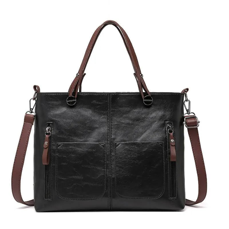 Vegan Leather Tote Bag with Structured Design | Stylish Handbag for Everyday Use