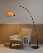 Arc Floor Lamp — Warm Dome Shade