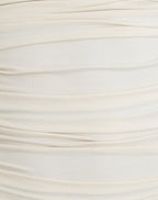 Vernia | Plunge Batwing Top in Cream Cupro with Ruched Design | Elegant Style for Effortless Chic