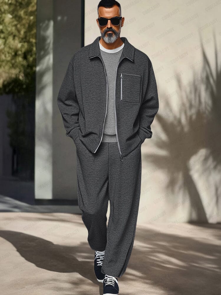 Versatile Women's Athleisure Matching Set | Zip-Up & Adjustable Co-Ord