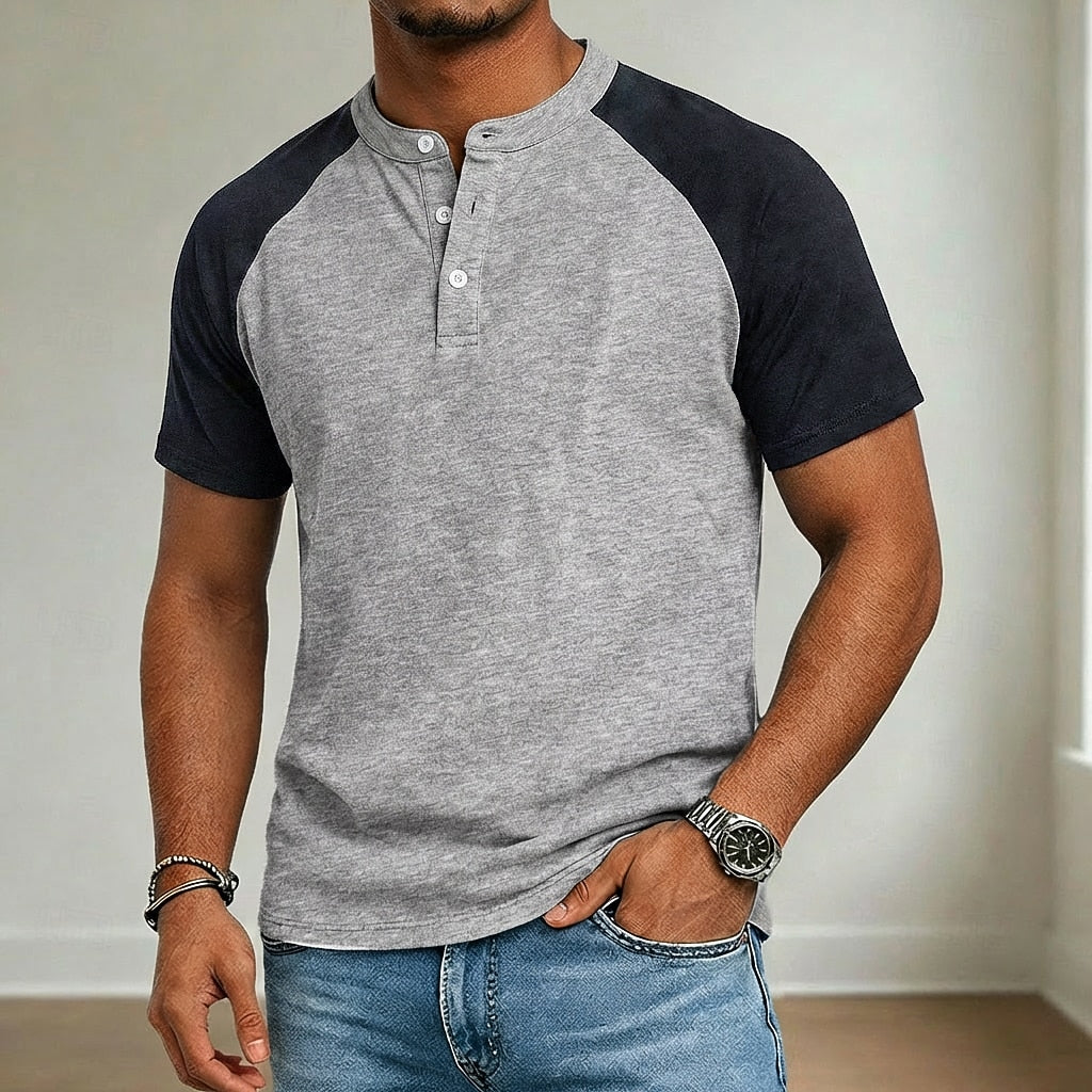 Vintage Collection | Men's Henley Shirt with Soft Cotton Fabric | Casual Style for All-Day Comfort