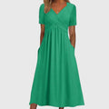 Viola Collection | White Midi Dress with Tummy Control & A-Line Design | Elegant Style for Any Occasion