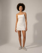 Vivienne Cord | Water Ripple Cami Dress White