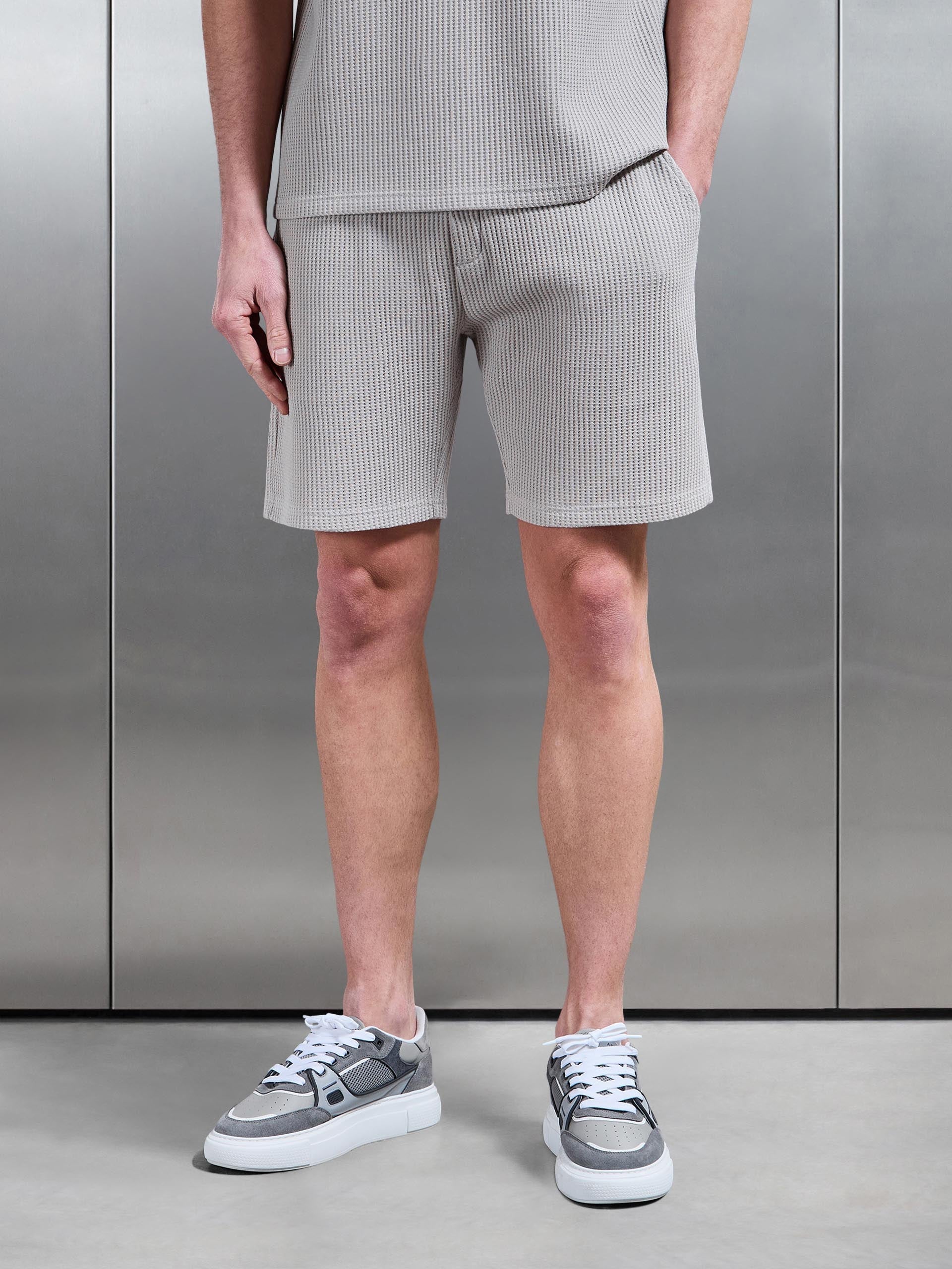 Waffle Relaxed Shorts | Comfortable Loose Fit with Elastic Waistband | Casual Style for Everyday Wear