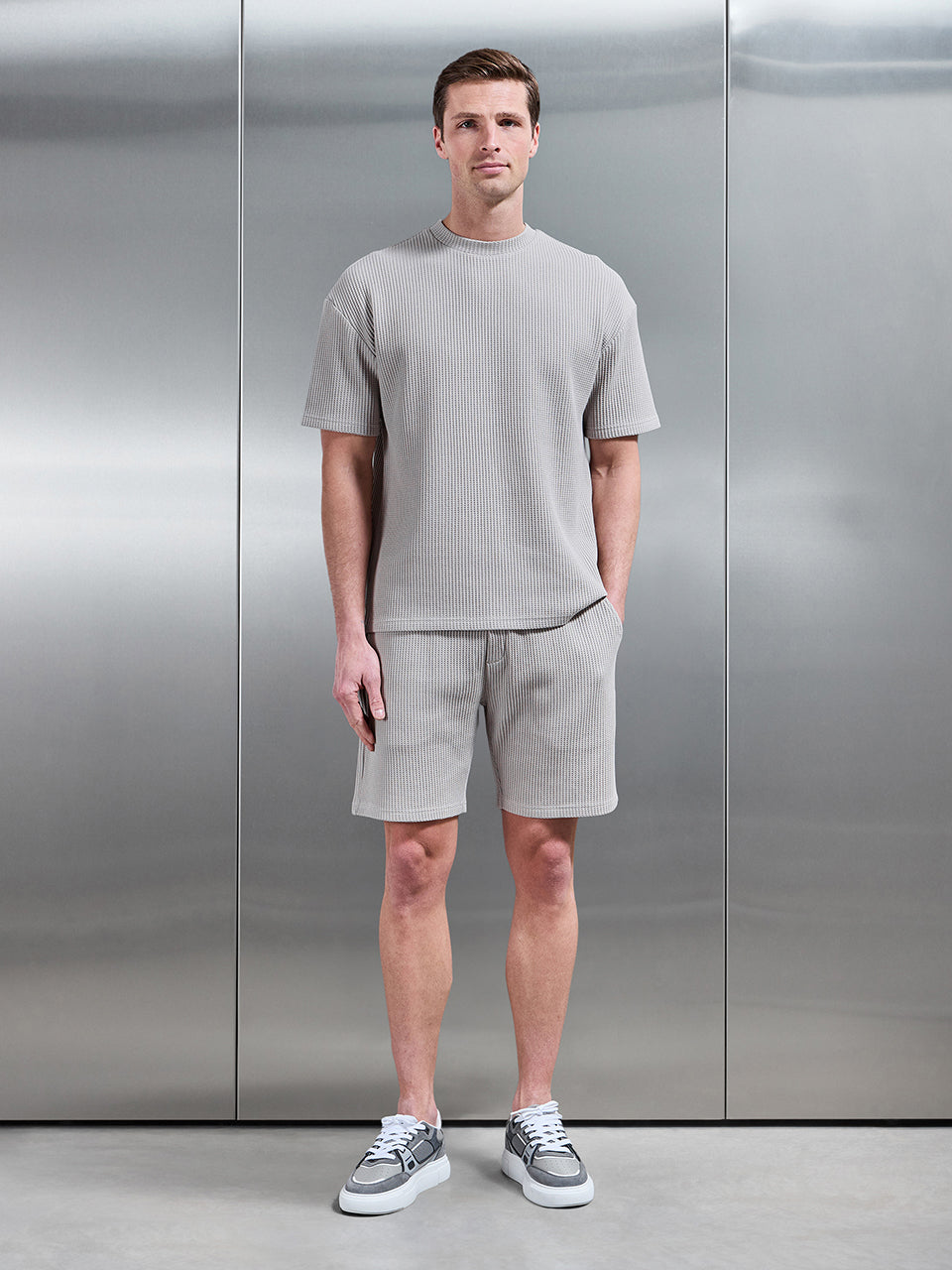 Waffle Relaxed Shorts | Comfortable Loose Fit with Elastic Waistband | Casual Style for Everyday Wear