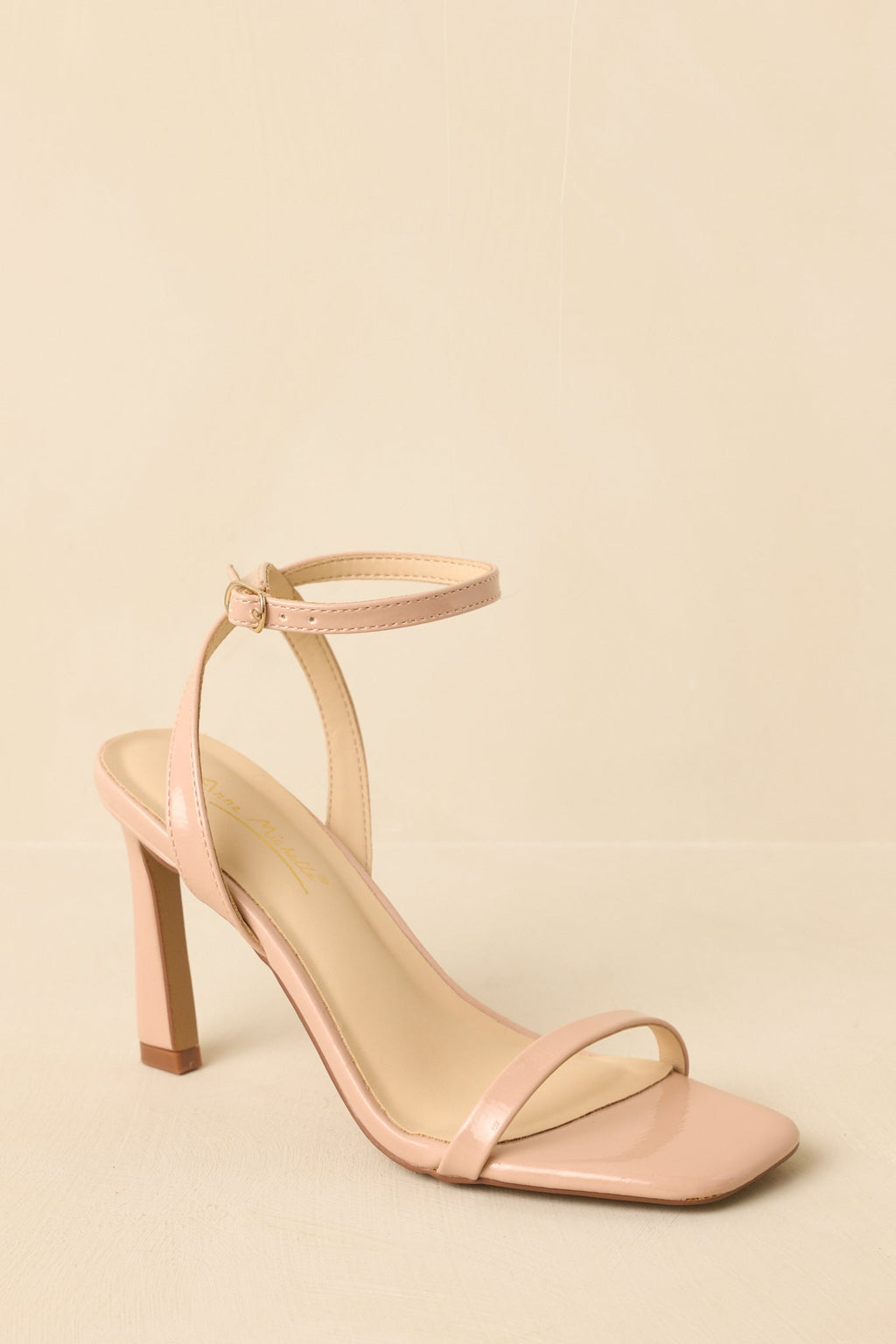Women's Walk This Way Nude Ankle Strap Heels | Heel measures 3.5" 2