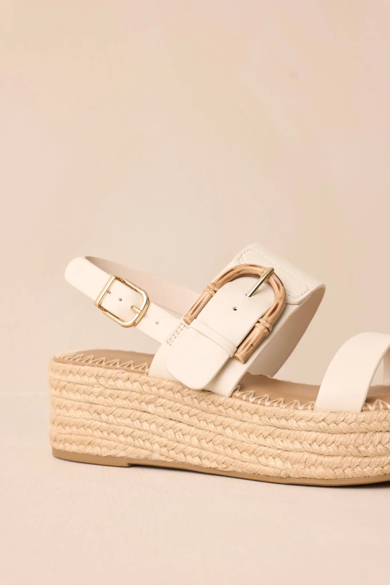 Women's Warm Breeze Ivory Espadrille Platform Sandals | Heel measures 2.25" 3