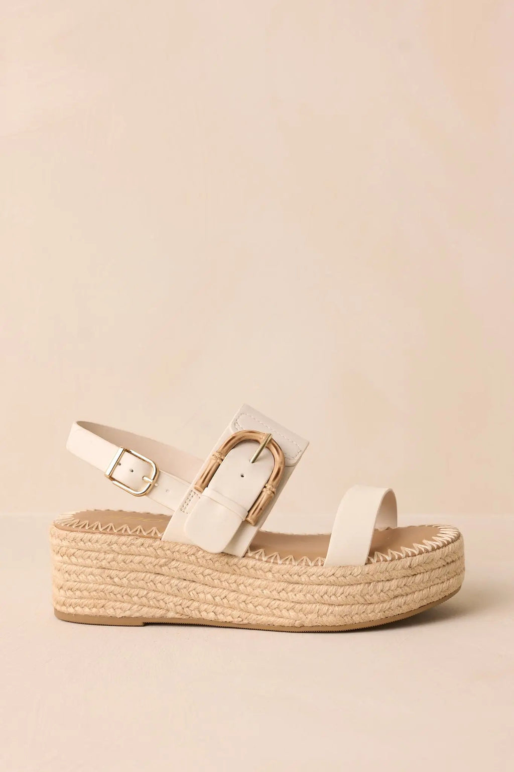 Women's Warm Breeze Ivory Espadrille Platform Sandals | Heel measures 2.25" 5